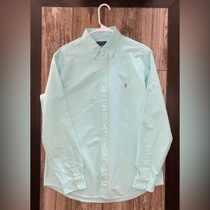 Ralph Lauren Shirt Men’s Sz L light blue Classic Preppy button down,